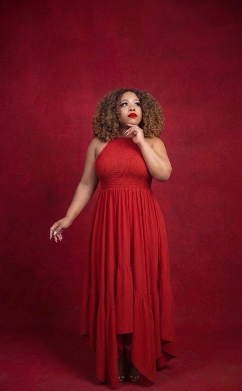 Sassy Red Halter Dress