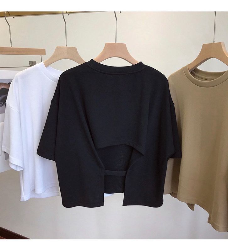 Black Cut Out Fitness Top