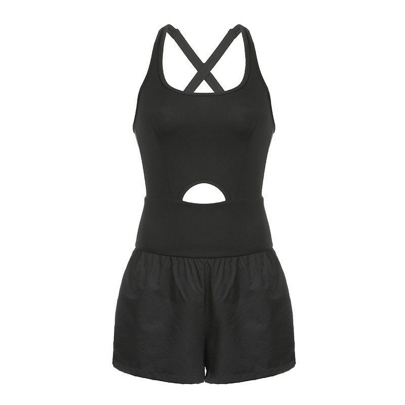 Black Peekaboo Romper