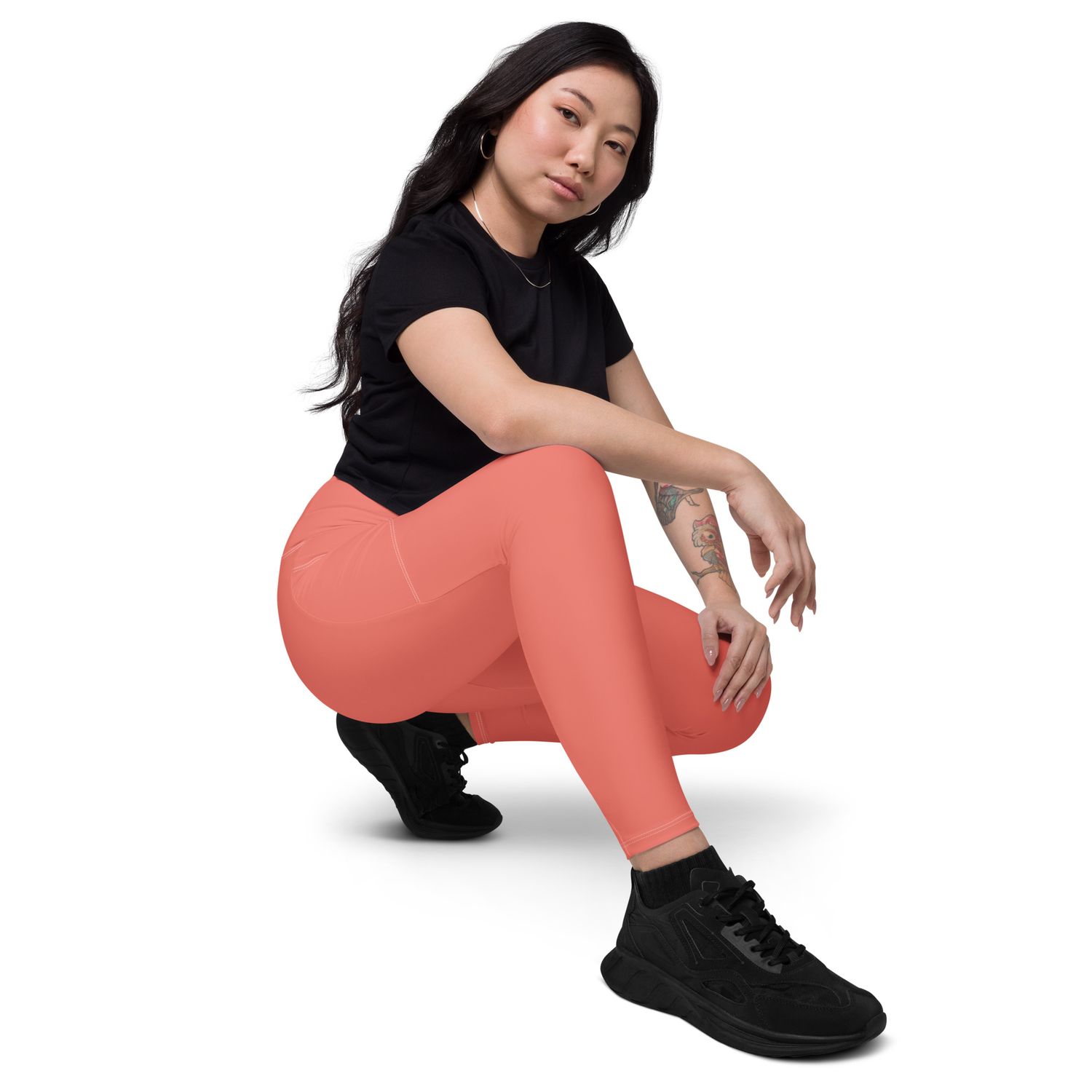 Coral Leggings with pockets