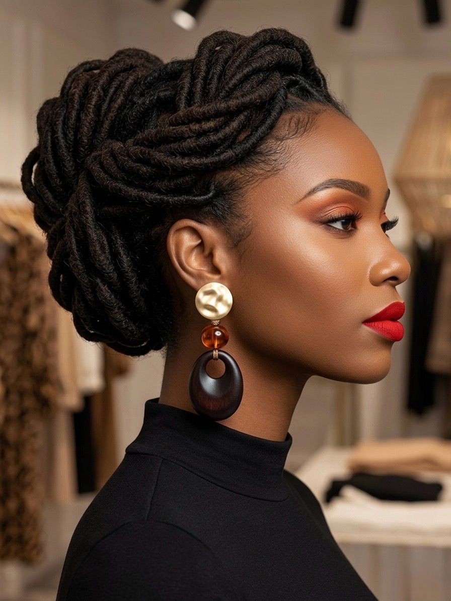Wooden Drop Earrings