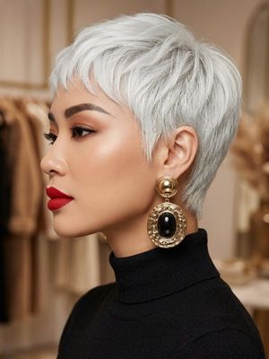 Black Ornate Earring
