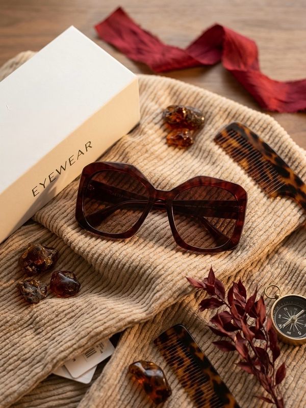 Plum Abstract Sunglasses