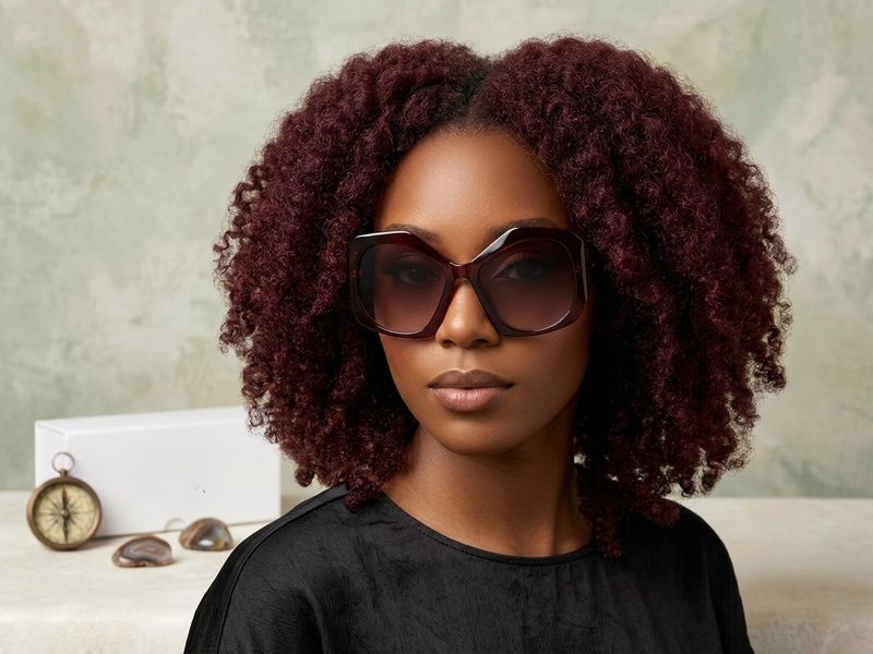 Plum Abstract Sunglasses