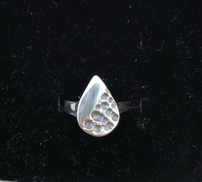 Textured Teardrop Ring