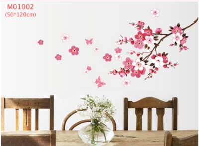 สติ๊กเกอร์ติดผนัง Wall Sticker PVC สติ๊กเกอร์ ต้นไม้ ดอกไม้ Home Decor DIY สติ๊กเกอร์แต่งบ้าน แต่งร้านค้า