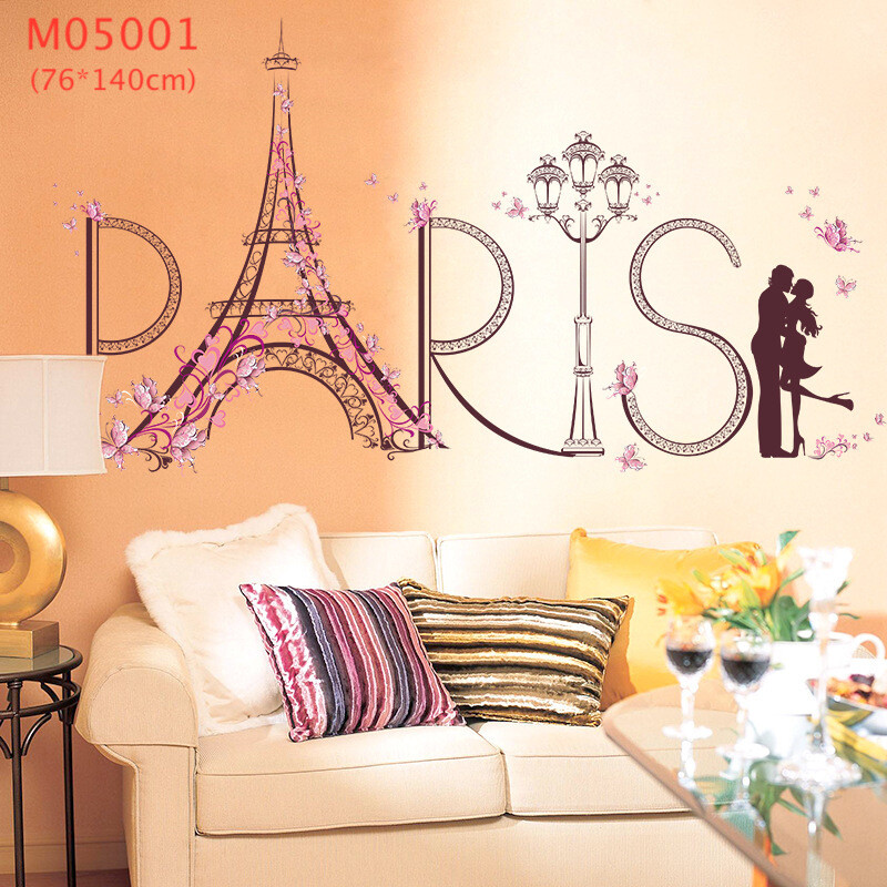 สติ๊กเกอร์ติดผนัง Wall Sticker PVC สติ๊กเกอร์ สถานที่ท่องเที่ยว Home Decor DIY สติ๊กเกอร์แต่งบ้าน แต่งร้านค้า