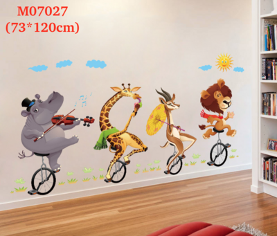 สติ๊กเกอร์ติดผนัง 3มิติ Wall Sticker 3D PVC สติ๊กเกอร์ แต่งห้องเด็ก สัตว์ การ์ตูน Room Decor Kids DIY