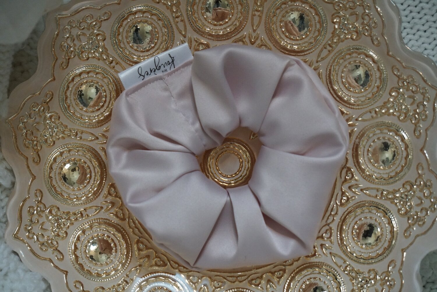 Chouchou - Satin rose discret / Les Fougères