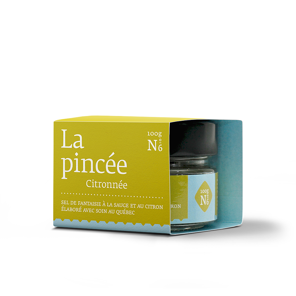 La pincée Citronnée N°6 - Sel de fantaisie à la sauge et au citron