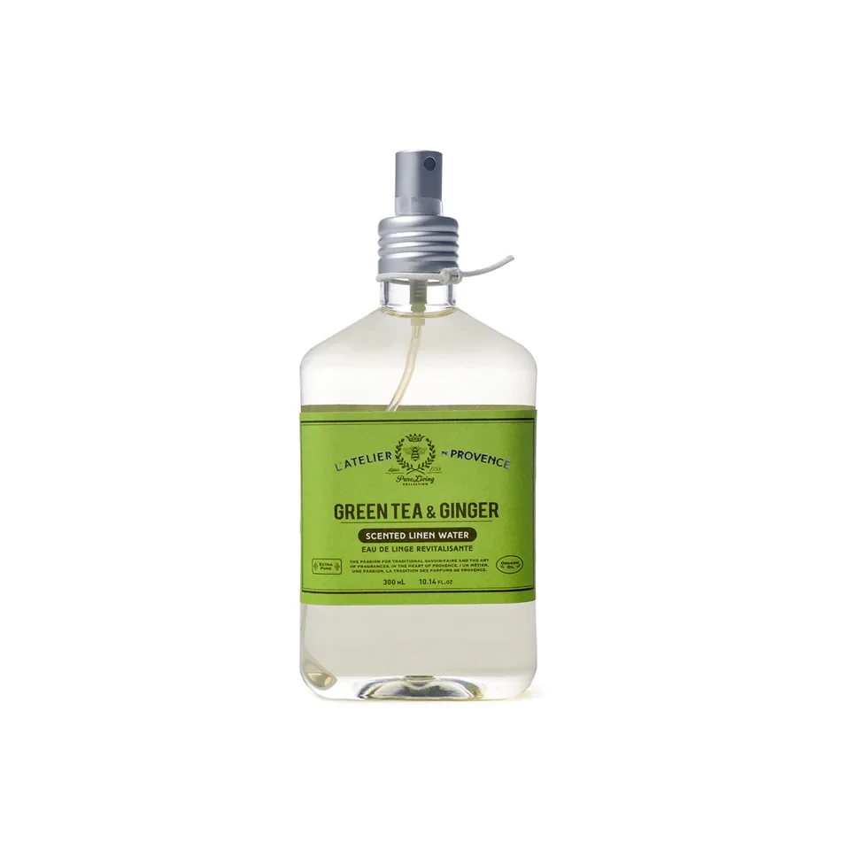 Vaporisateur literie 300ml - Thé vert &amp; Gingembre- Atelier Provence