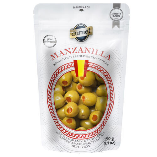 Olives vertes farcies piment - Dumet