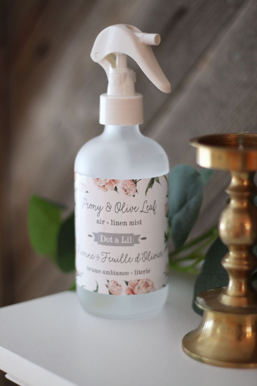 Brûme ambiance &amp; literie - Pivoine &amp; Feuille d&#39;olivier - Dot &amp; Lil
