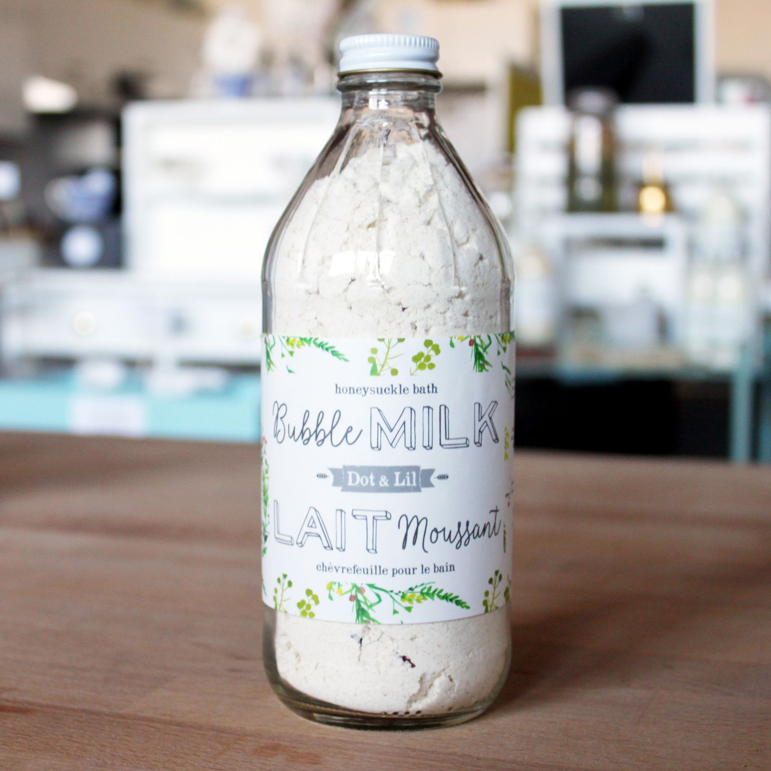 Bouteille lait de bain  - Chèvrefeuille - Dot &amp; Lil