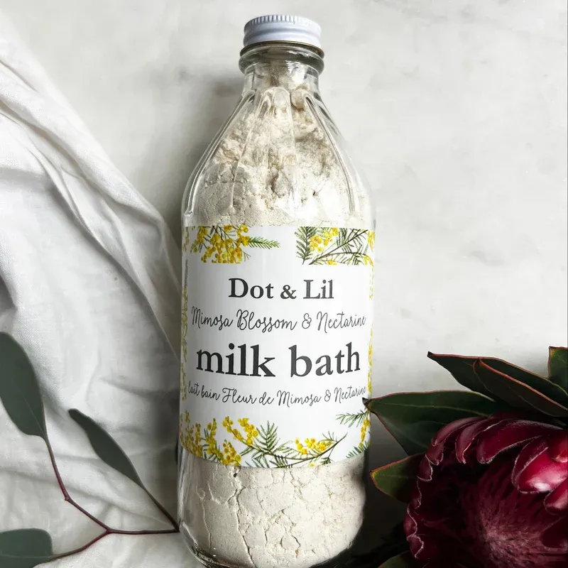 Bouteille lait de bain  - Mimosa &amp; Nectarine - Dot &amp; Lil