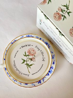Chandelle - Pivoine &amp; Feuille d&#39;olivier - Dot &amp; Lil