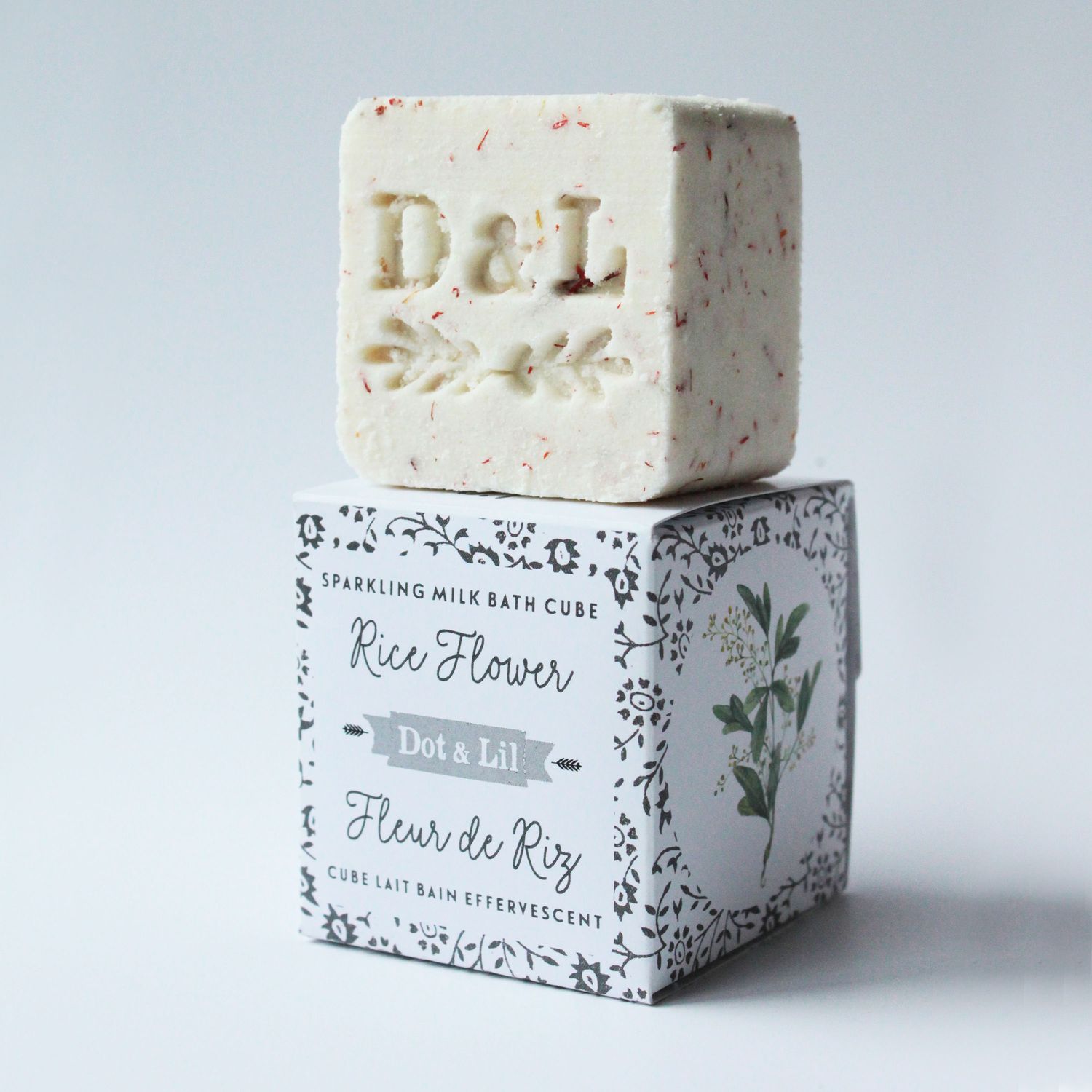 Cube effervescent - Fleur de riz - Dot &amp; Lil