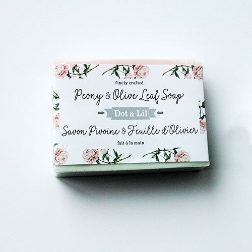 Savon - Pivoine &amp; Feuille d&#39;olivier - Dot &amp; Lil