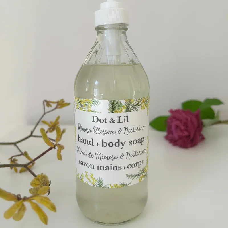 Gel douche &amp; mains  - Mimosa &amp; Nectarine - Dot &amp; Lil