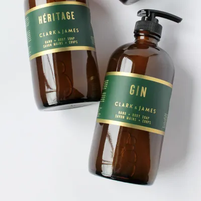 Savon mains &amp; corps - Gin - Clark + James
