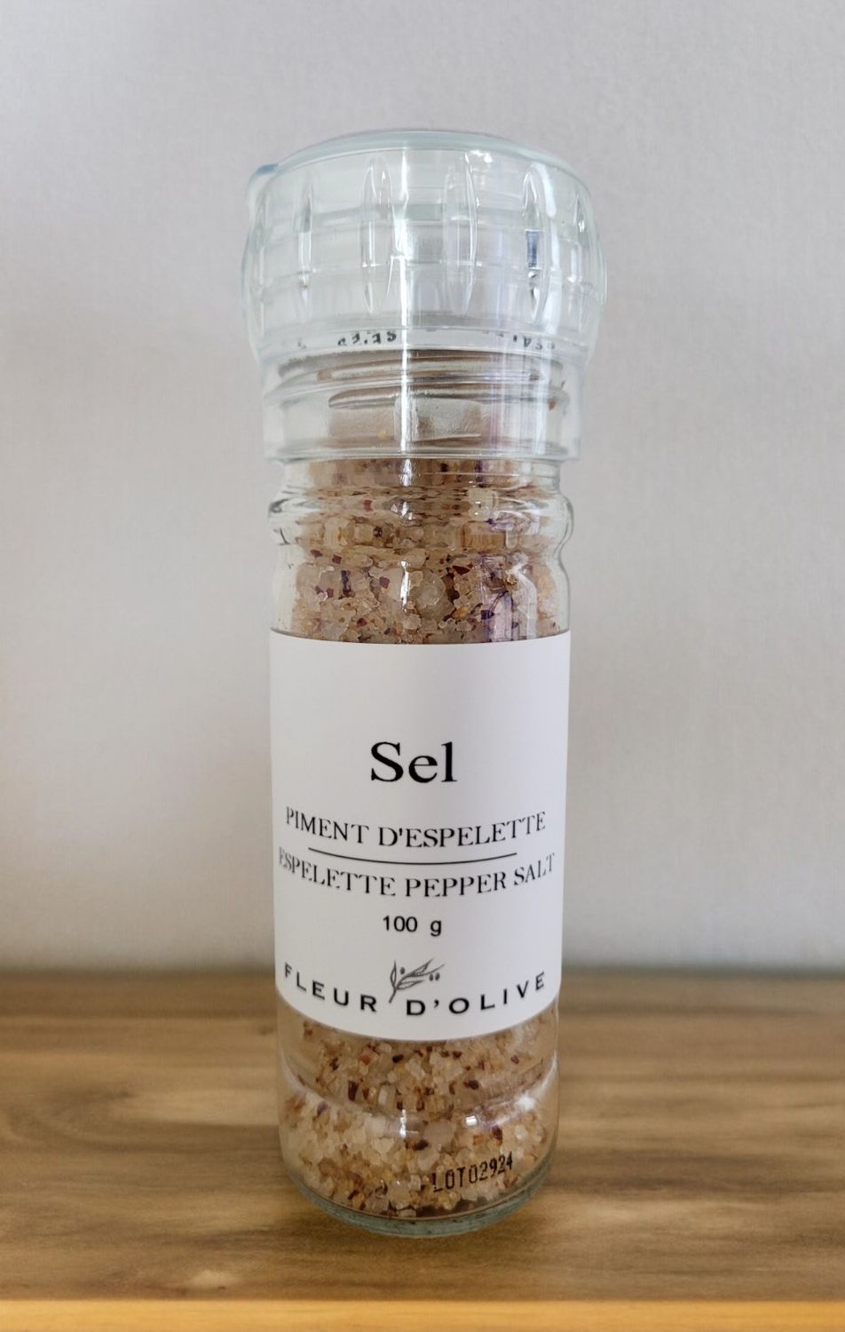 Sel Piment d&#39;Espelette - Moulin 110g - Fleur d&#39;Olive