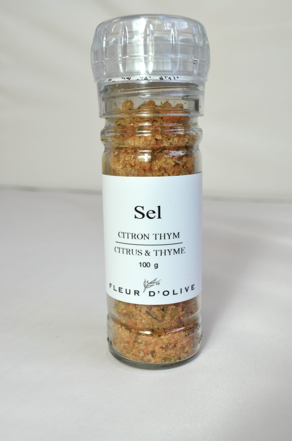 Sel Citron &amp; Thym - Moulin 110g - Fleur d&#39;Olive