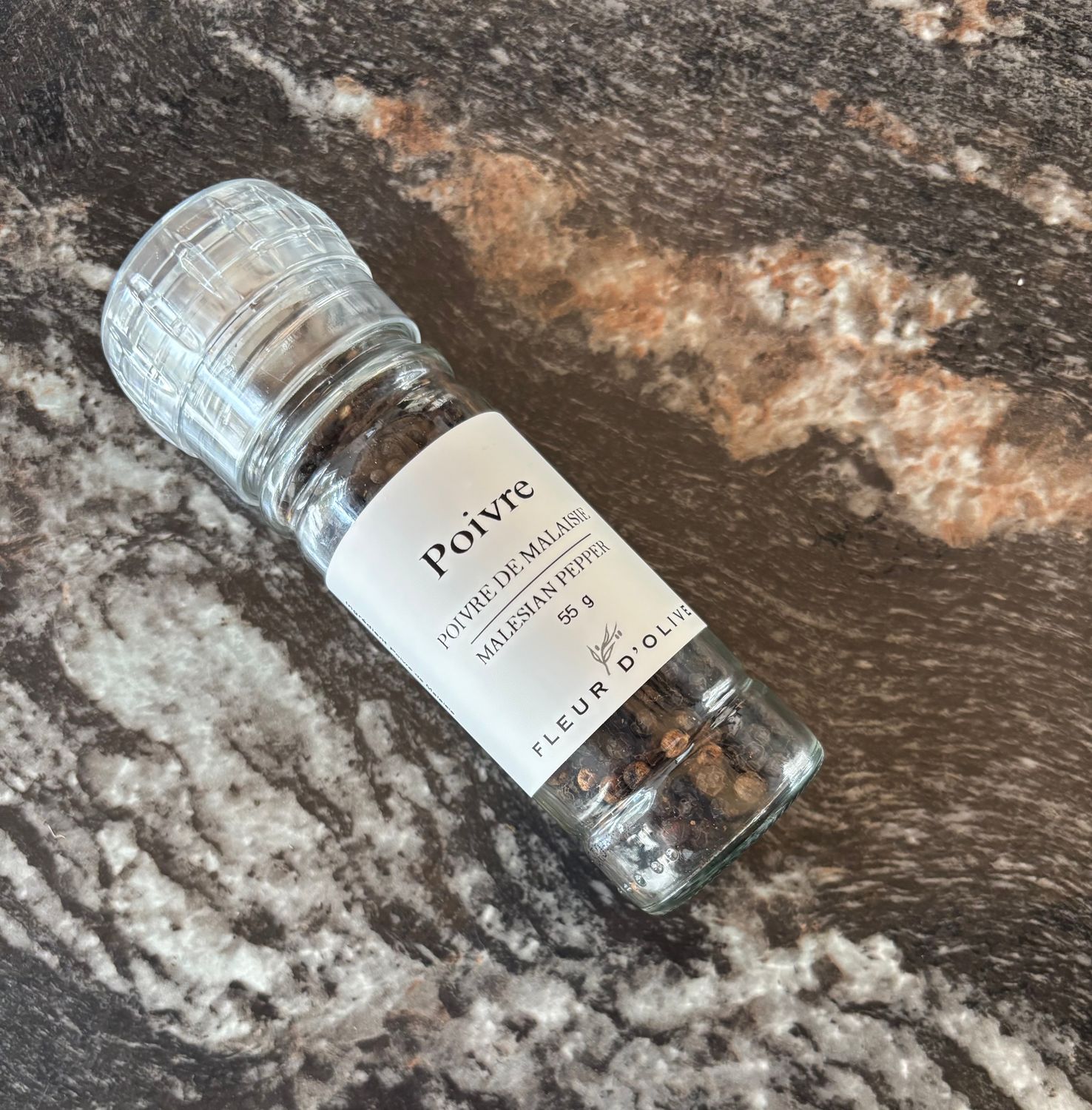Poivre noir de Malaisie - Moulin 55g - Fleur d&#39;Olive