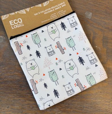 Sac à lunch oursons (grand) - Éco Logik