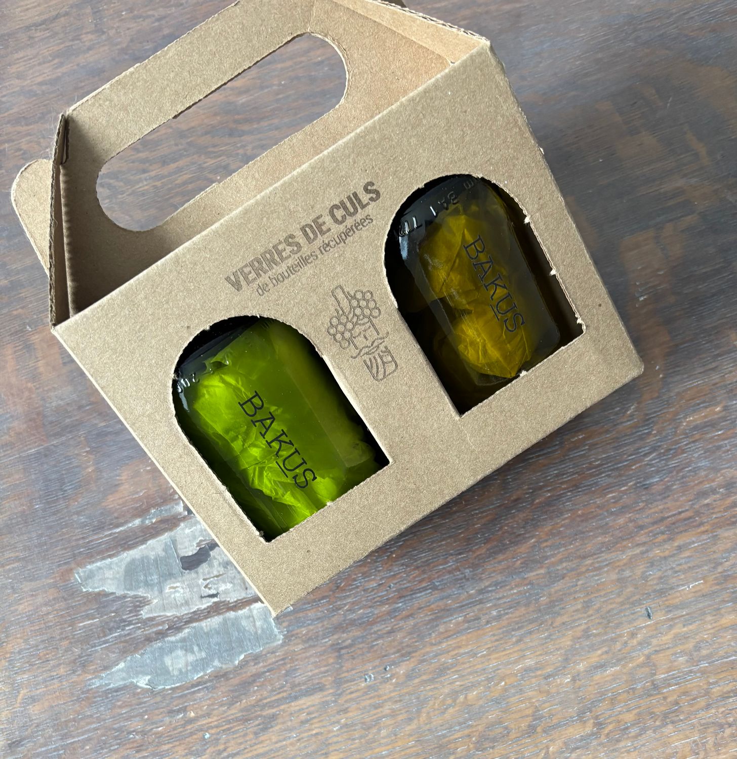 Duos 2 verres / Vert &amp; Ambré - Atelier Bakus