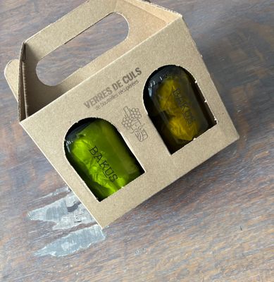 Duos 2 verres / Vert &amp; Ambré - Atelier Bakus