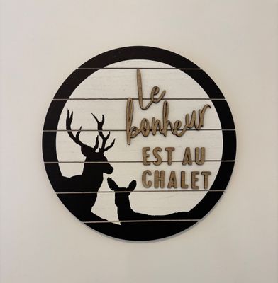 Cadre - Le bonheur est au chalet