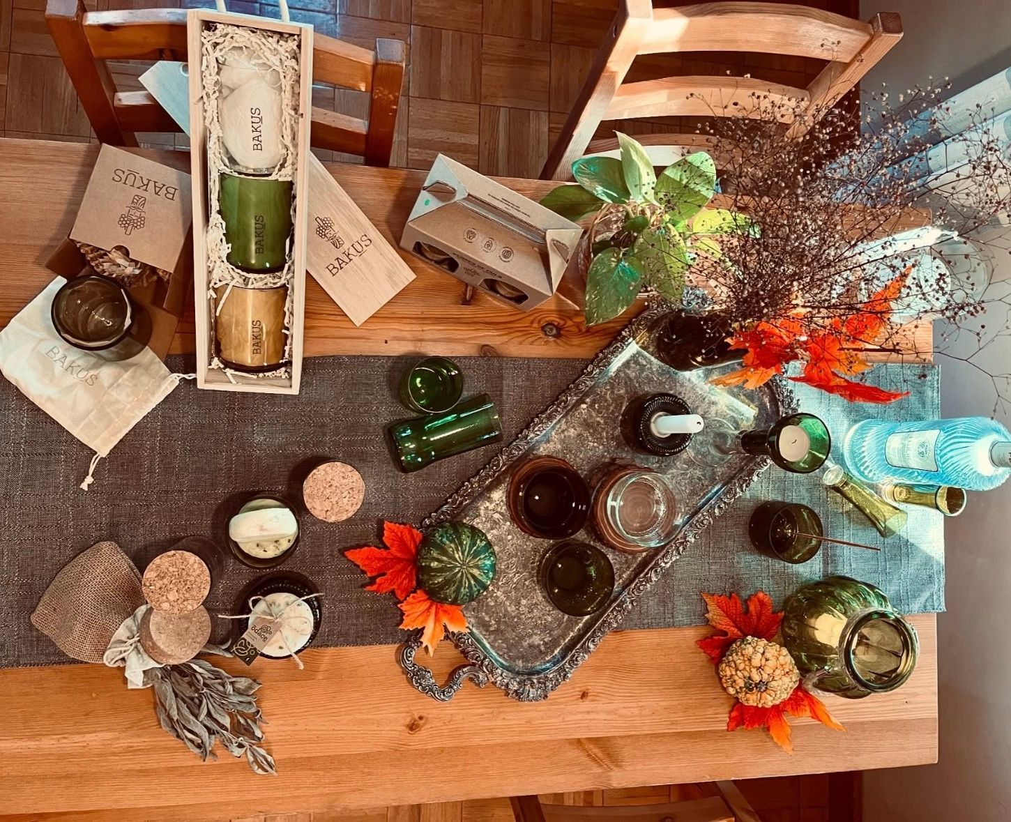Coffret trios de verres &amp; sous-verres - Atelier Bakus