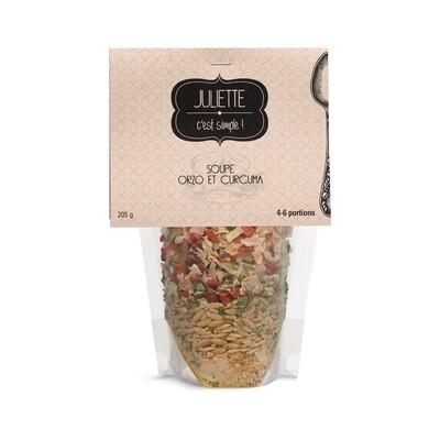 Soupe orzo et curcuma
