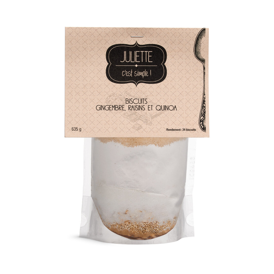 Biscuits gingembre, raisins et quinoa