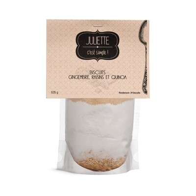 Biscuits gingembre, raisins et quinoa