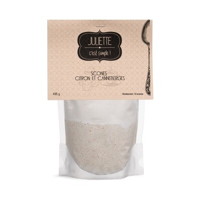 Scones citron et canneberges