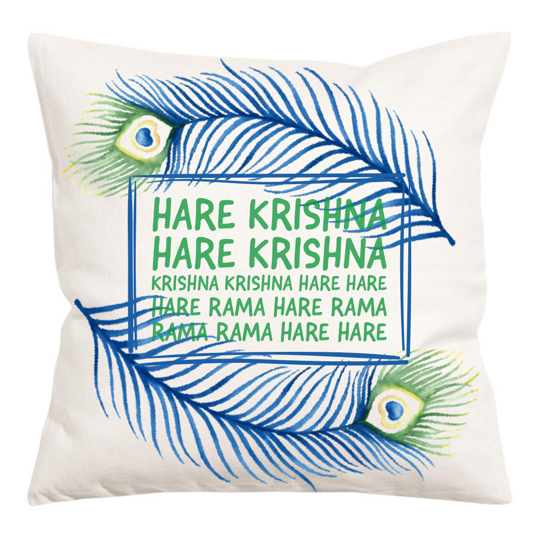 Krishna Peacock Cushion