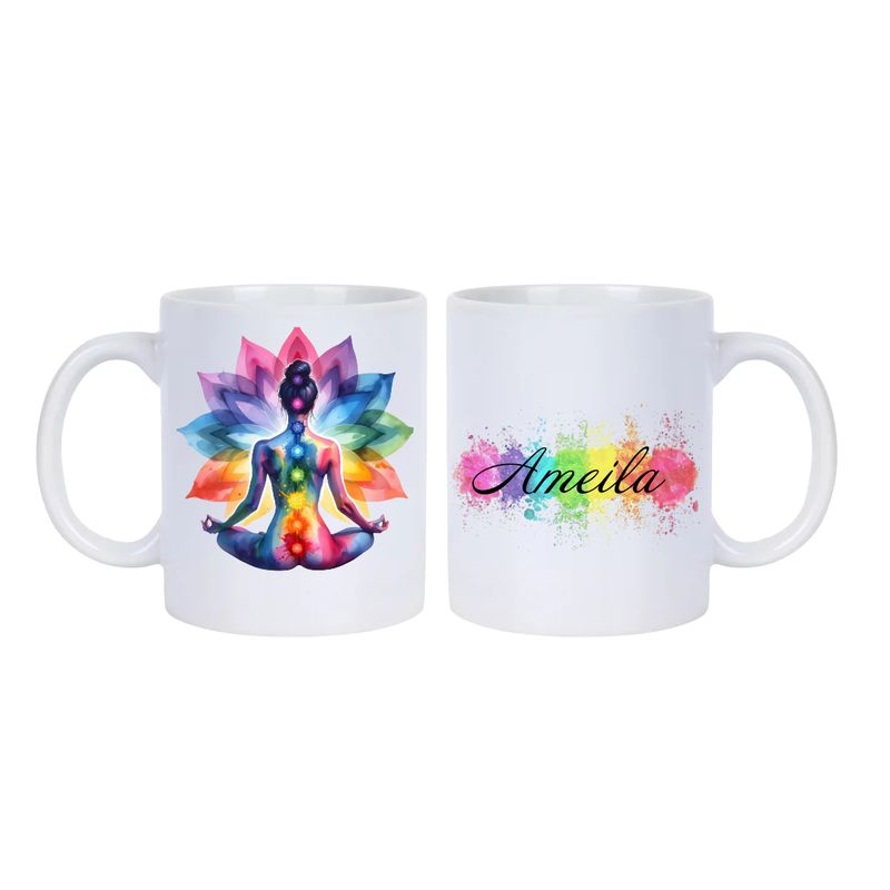 Seven Chakra Woman Mug