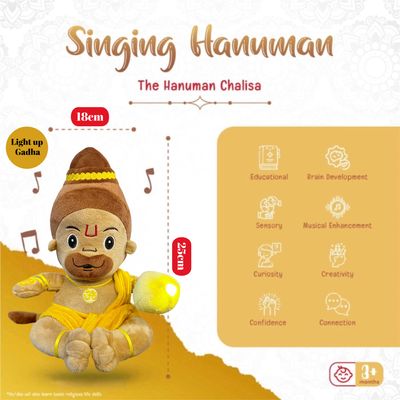Hanuman Light up Gadha - Singing Full Hanuman Chalisa & Hanuman Mini Book of Wisdom