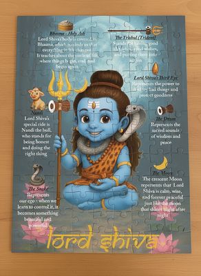 Little Lord Shiva Educational Wooden Puzzle