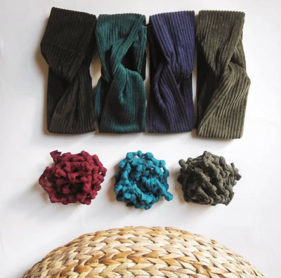 BOZZOLI collana tessile in jersey di cotone biologico (disponibili colori vari)