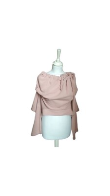 METAMORFOSI maglia in cotone rosa chiaro, indossabile in tre modi differenti. (disponibile in altri colori) 