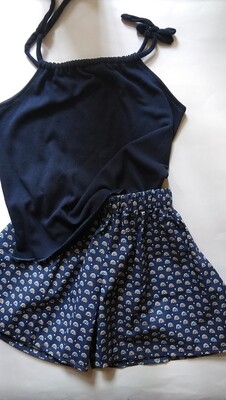 TULIPANO shorts - panta/gonna, arricciati in vita - taglia unica / arcobaleni blu