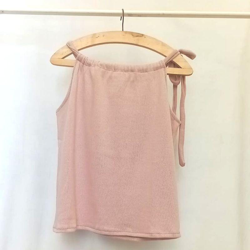 GELSO canotta regolabile in maglia di cotone rosa (disponibile in altri colori)