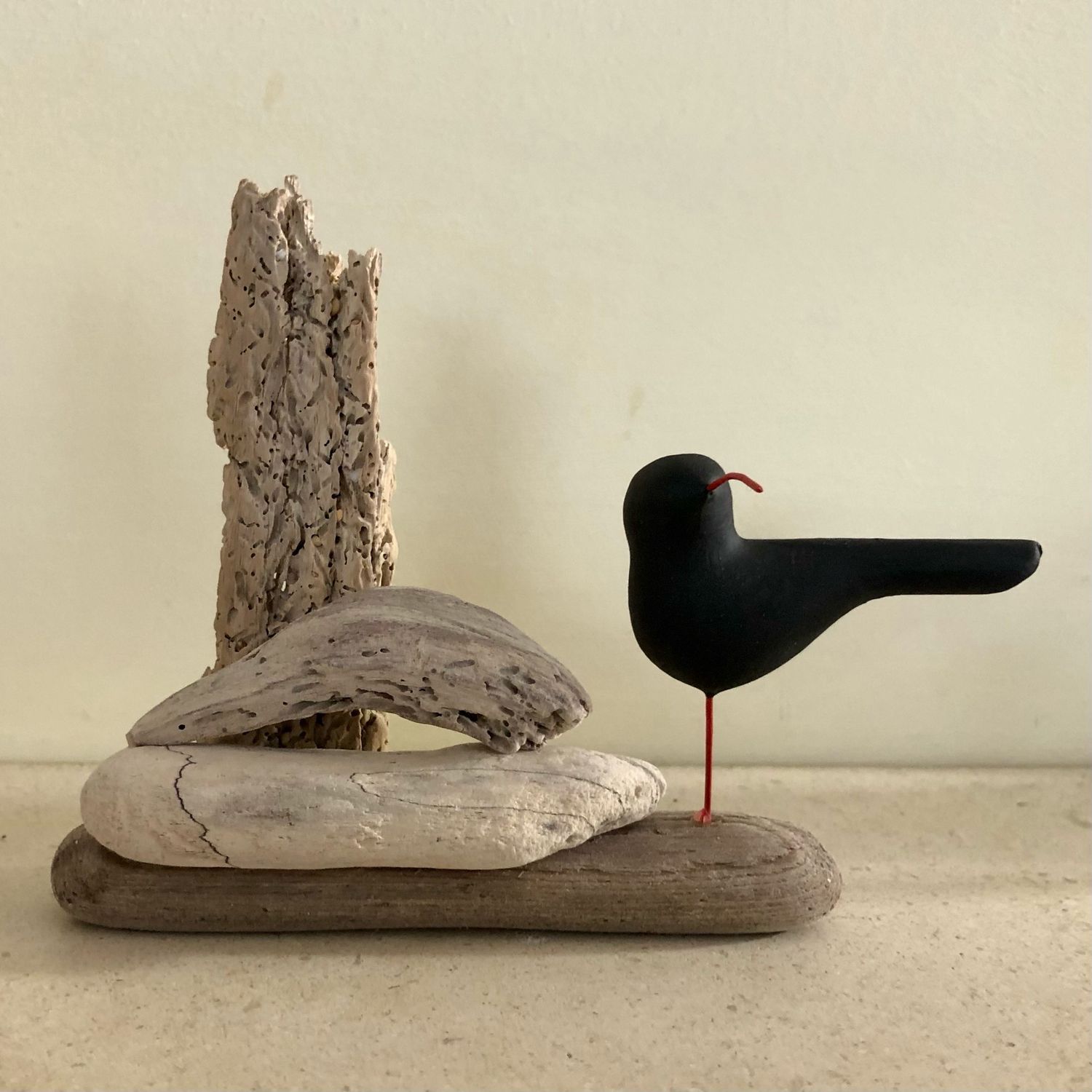 Chough Freestanding On A Large Box