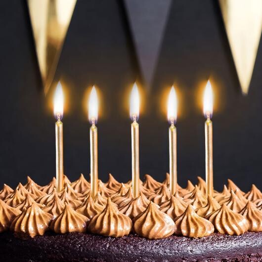 Cake candle Gold