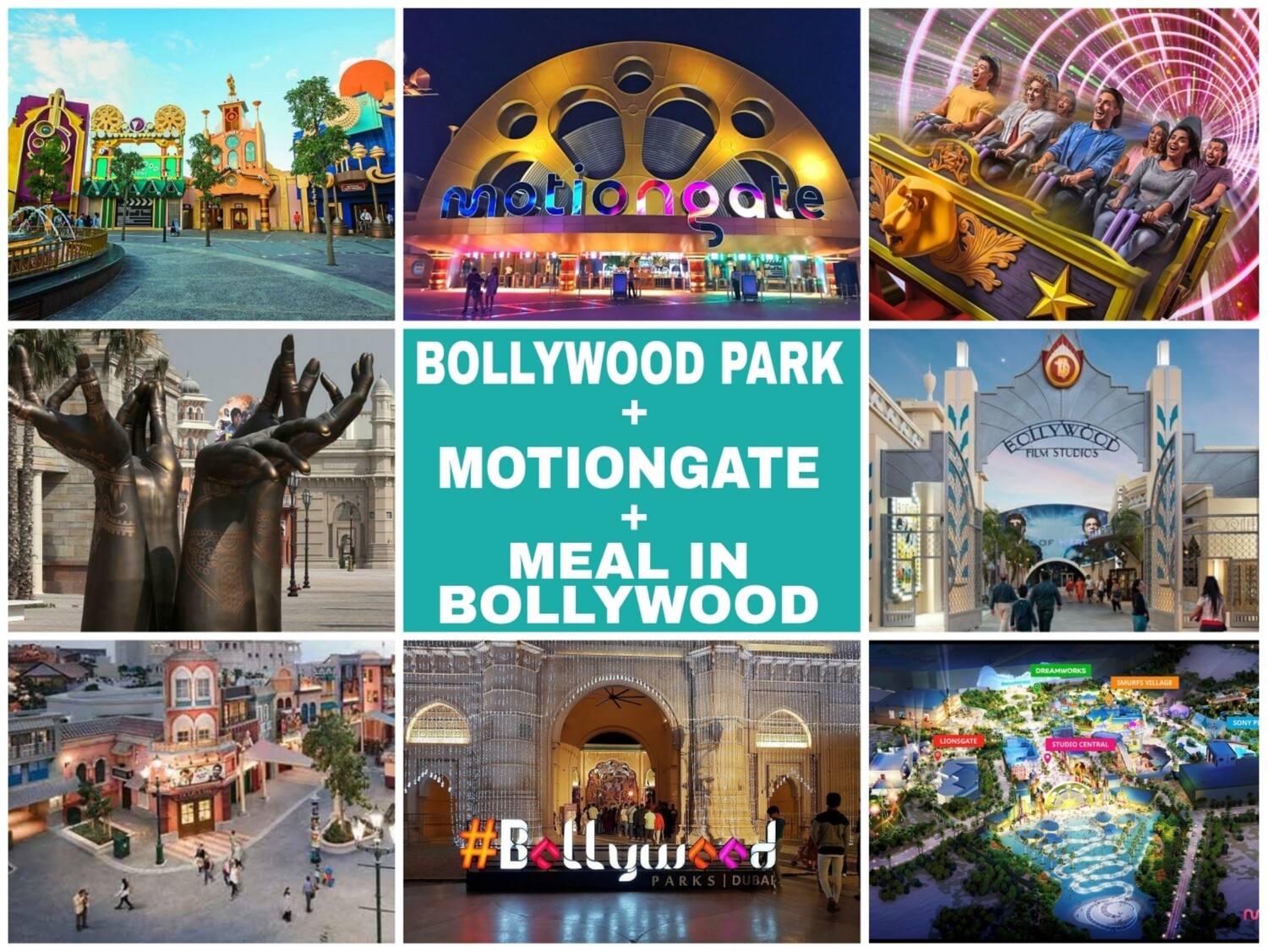 Bollywood Park + Motiongate + Meal in Bollywood