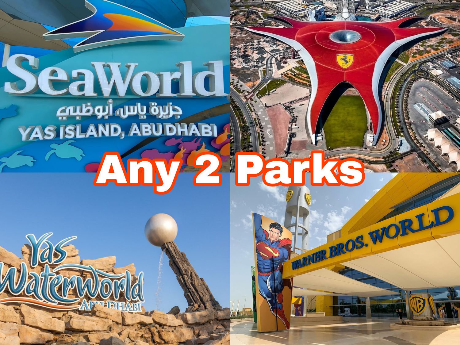 2 Day Any 2 Park-YAS Island Abu Dhabi