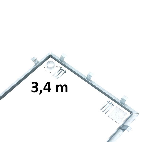 Montāžas rāmis metāla svariem 3.4 * 1m