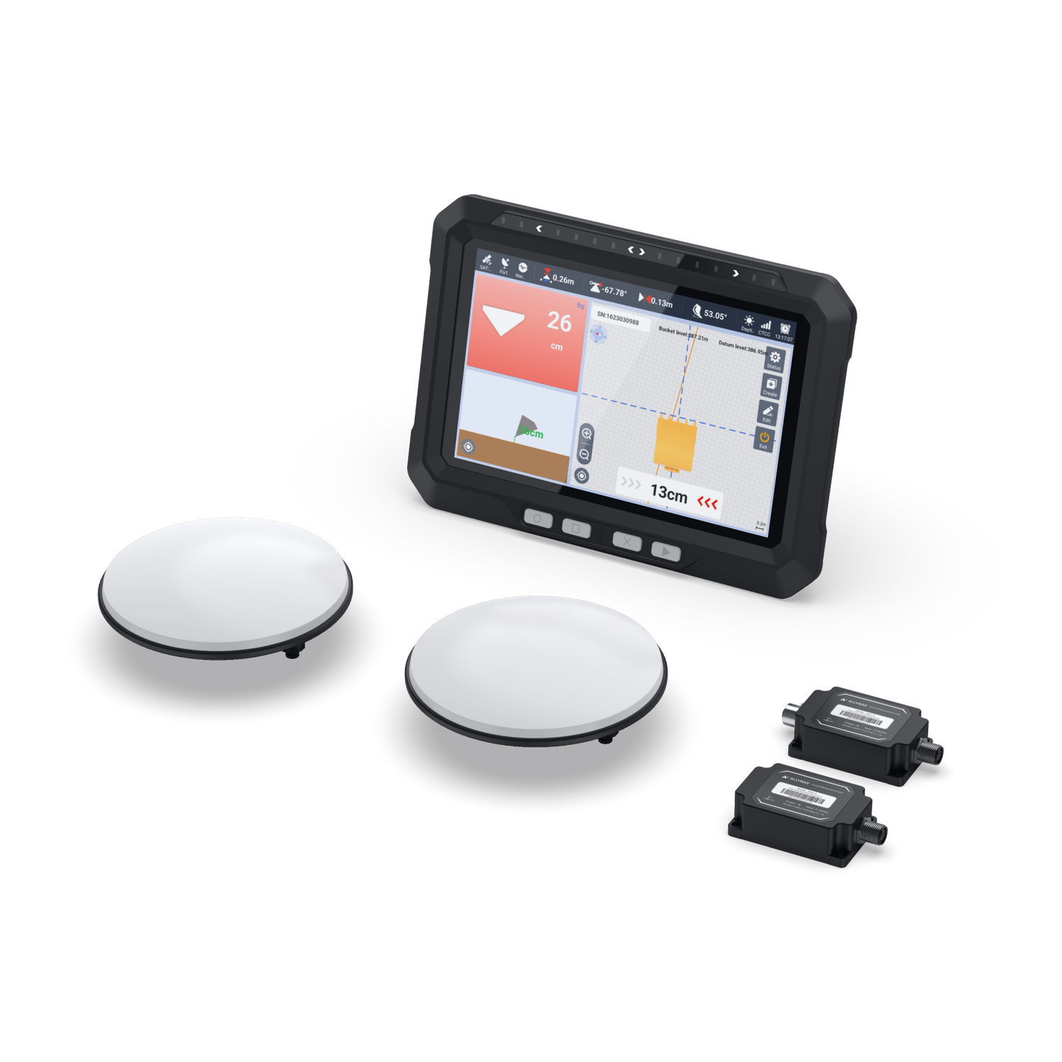 Inteliģentā ekskavatora vadības sistēma ALLYNAV EGS101